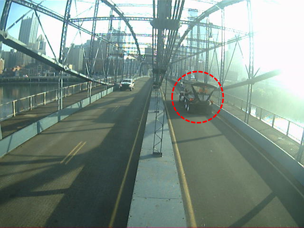 Detect overweight tuck load highway bridge wireless monitoring camera