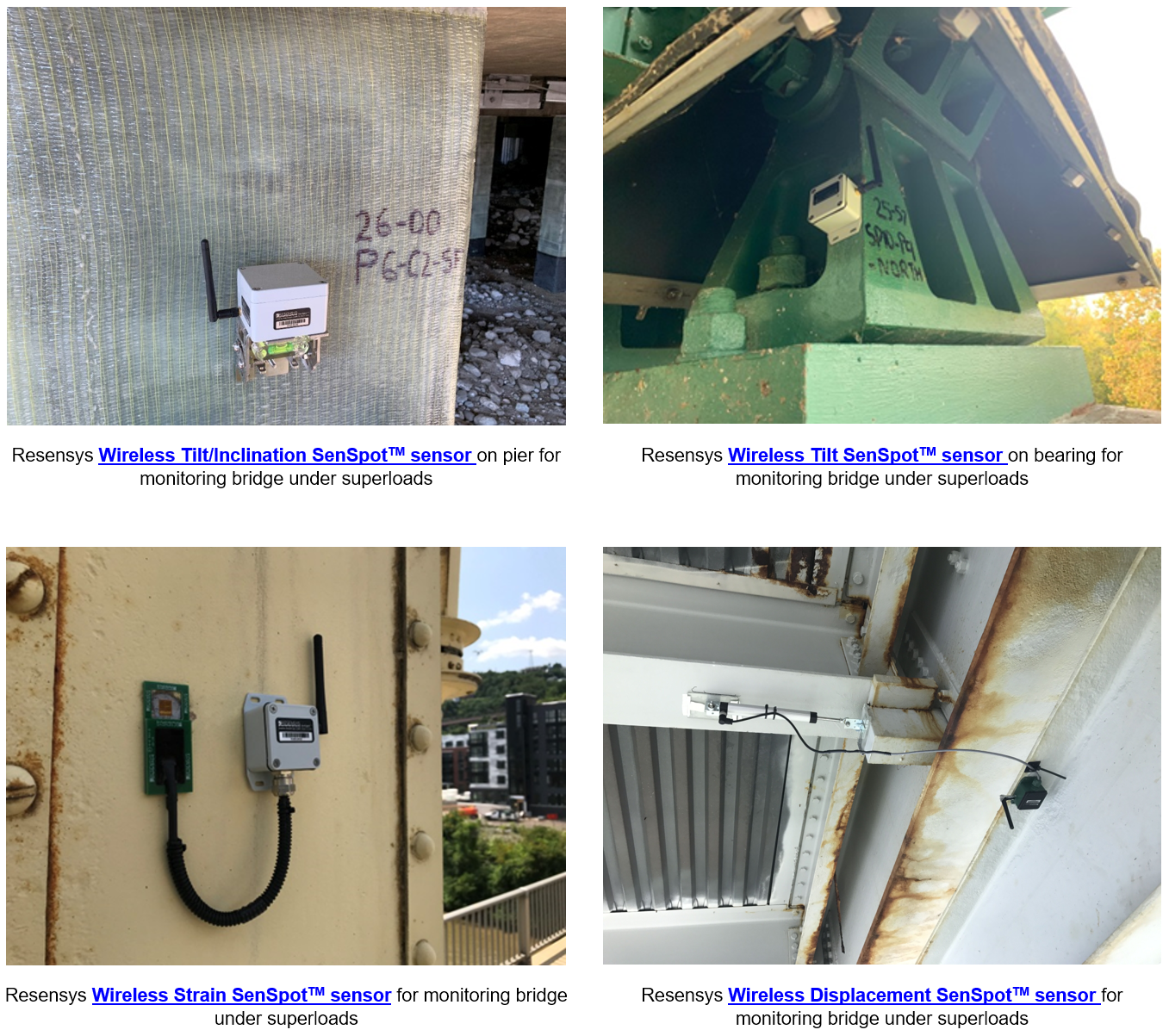 Remote Monitoring of Bridges for Superloads by Resensys Wireless Sensors